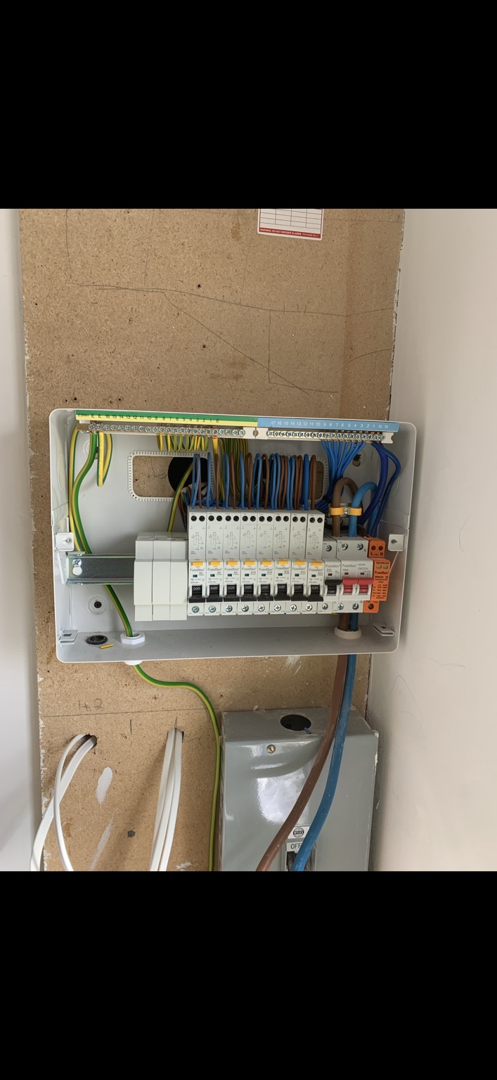 Consumer unit electrical installation