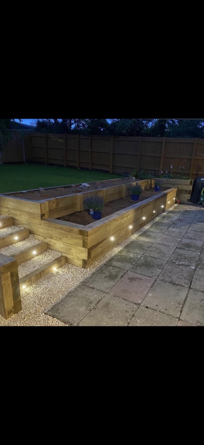 Outdoor garden lighting project